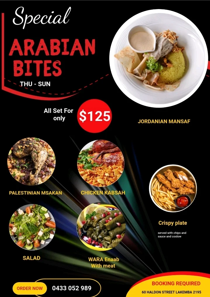 Menu, Pizzaland lakemba