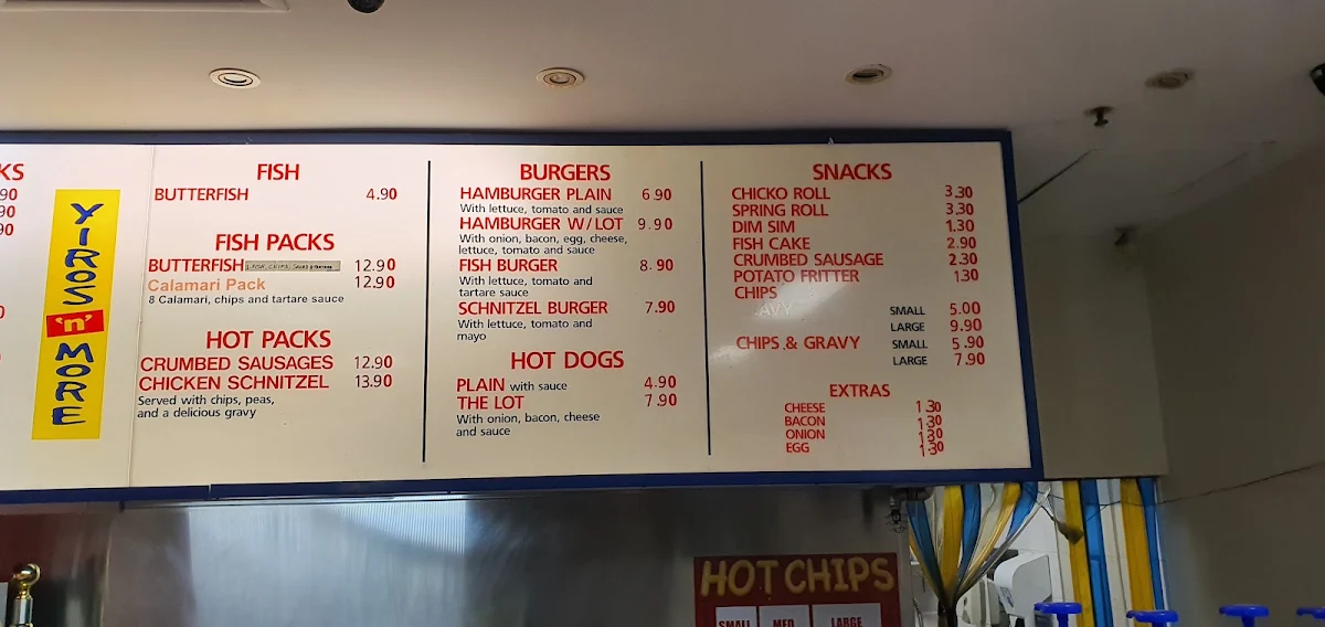 Menu, Yiros n More