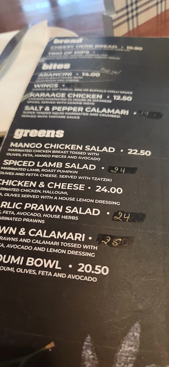 Menu, Little Lamb Restaurant Redcliffe