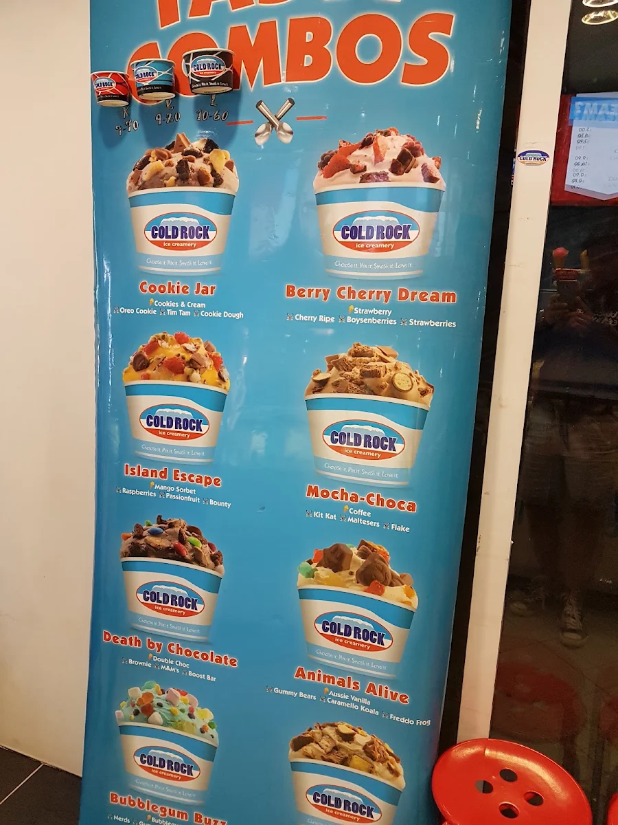 Menu, Cold Rock Ice Creamery Airlie Beach