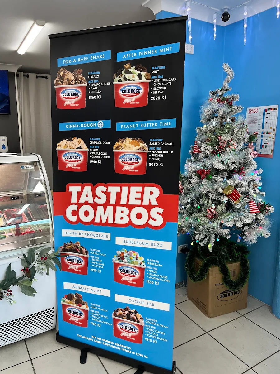 Menu, Cold Rock Ice Creamery Airlie Beach