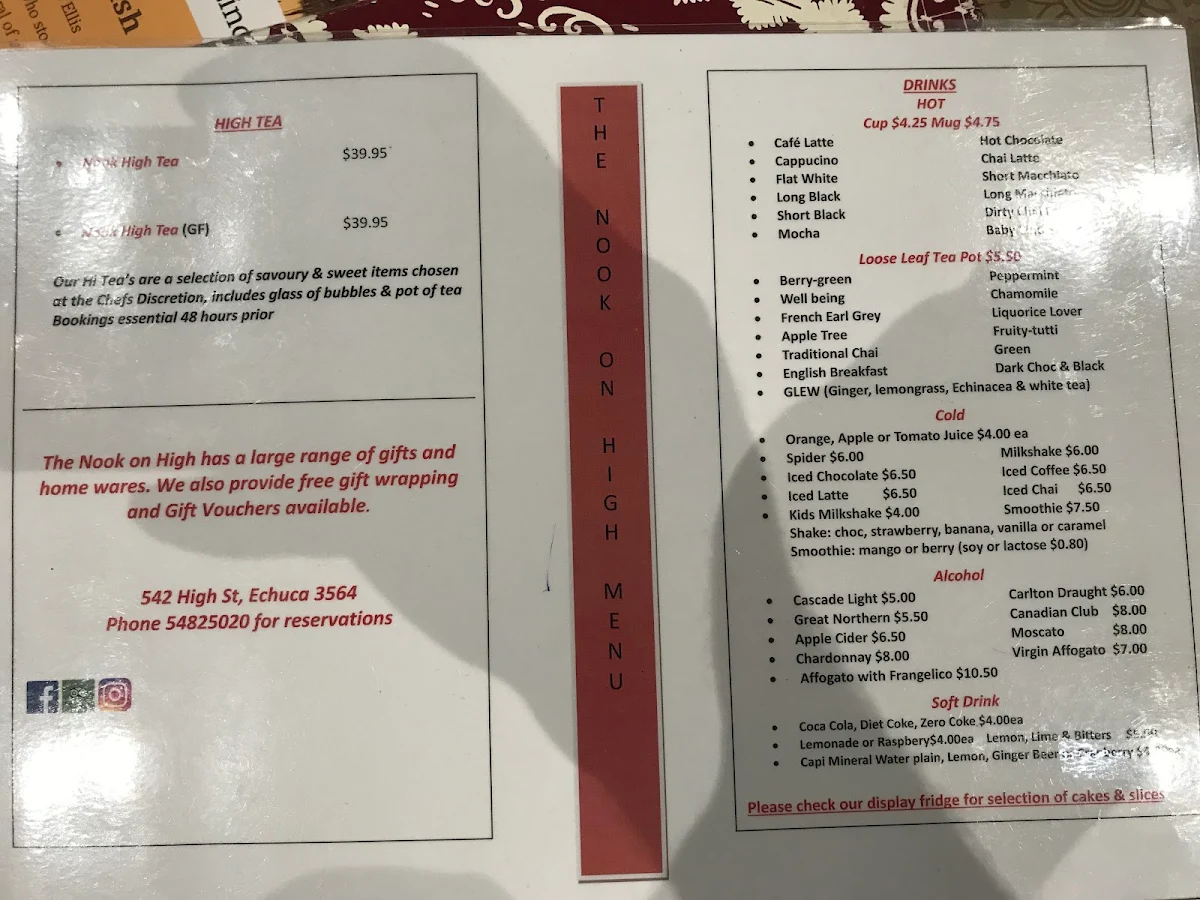 Menu, essen food & wine