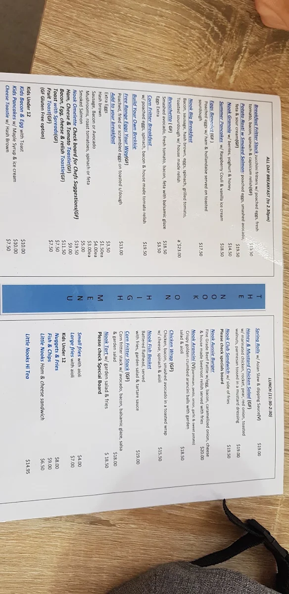 Menu, essen food & wine