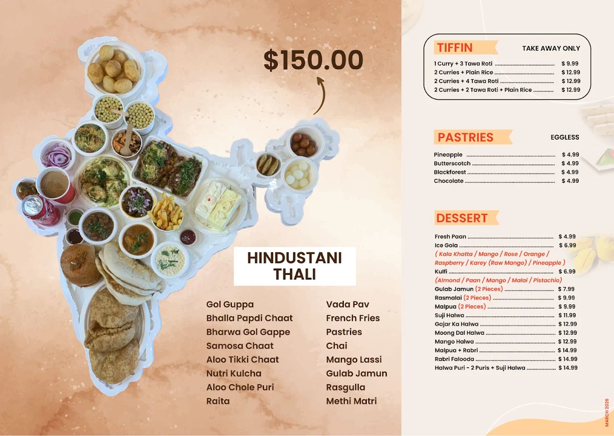 Menu, Chatkora's