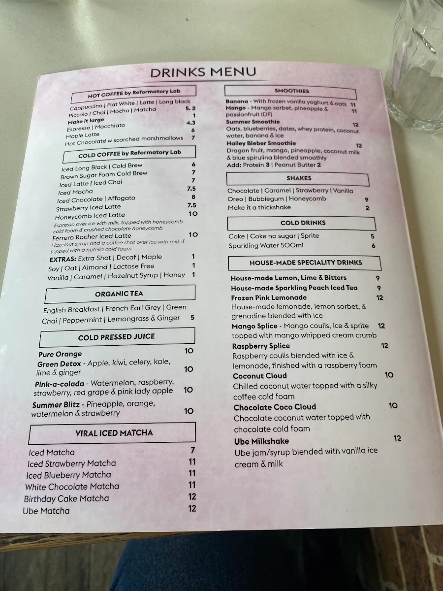 Menu, Percy Plunkett