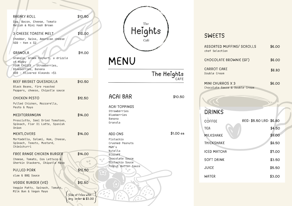 The Heights Cafe cover