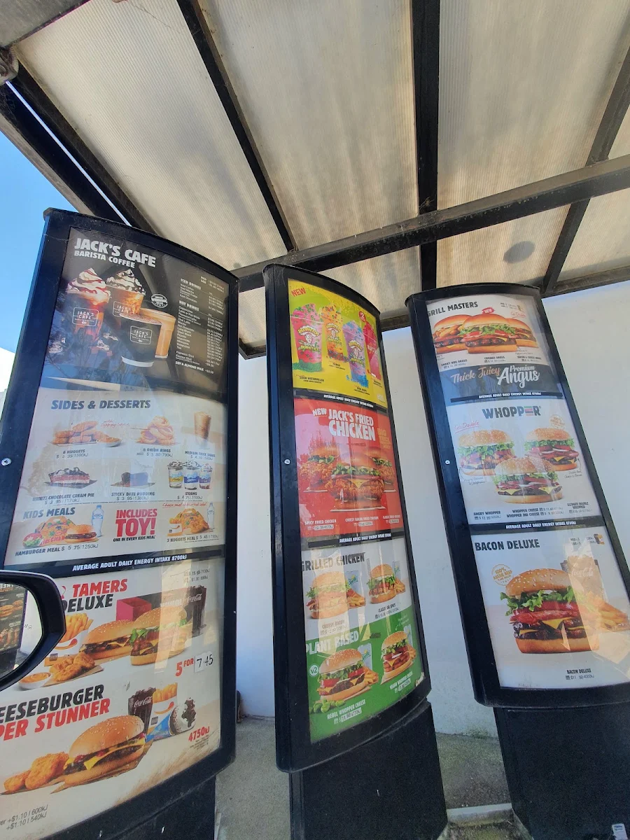 Menu, Hungry Jack's Burgers Longwarry West