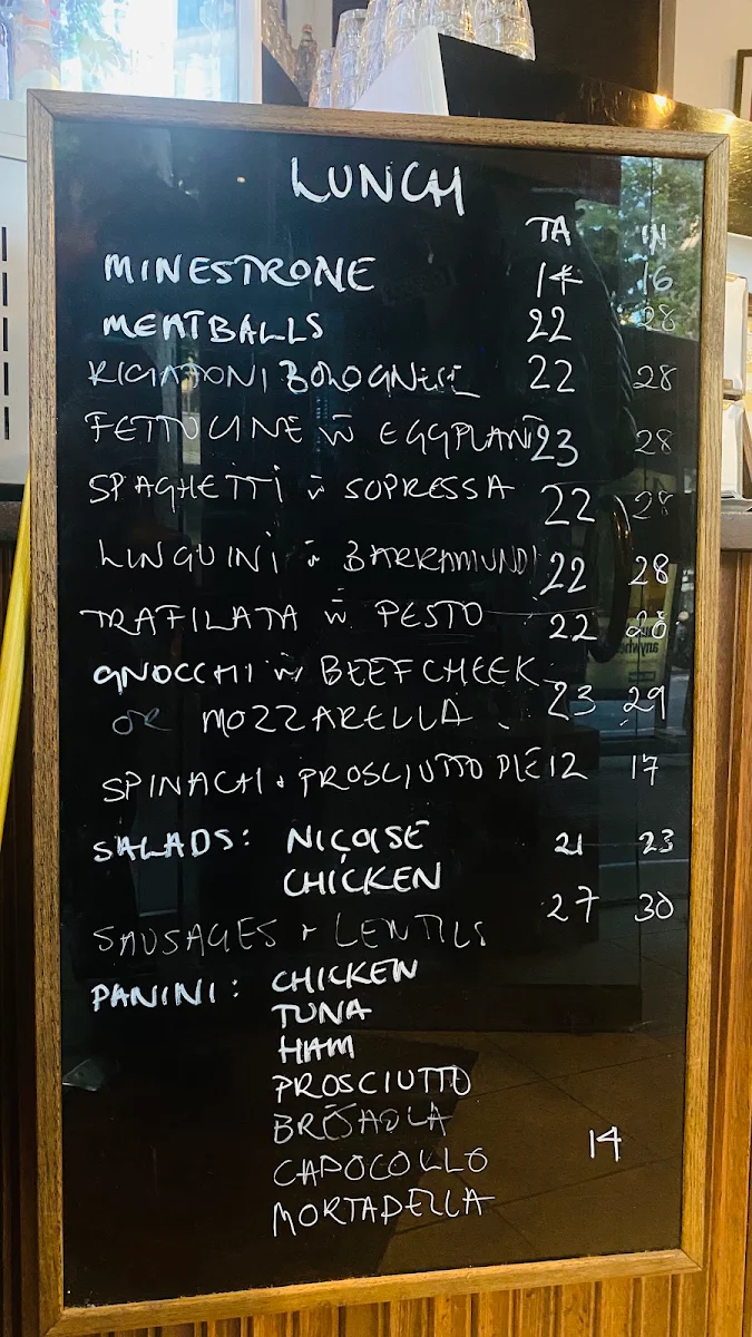 Menu, Speck