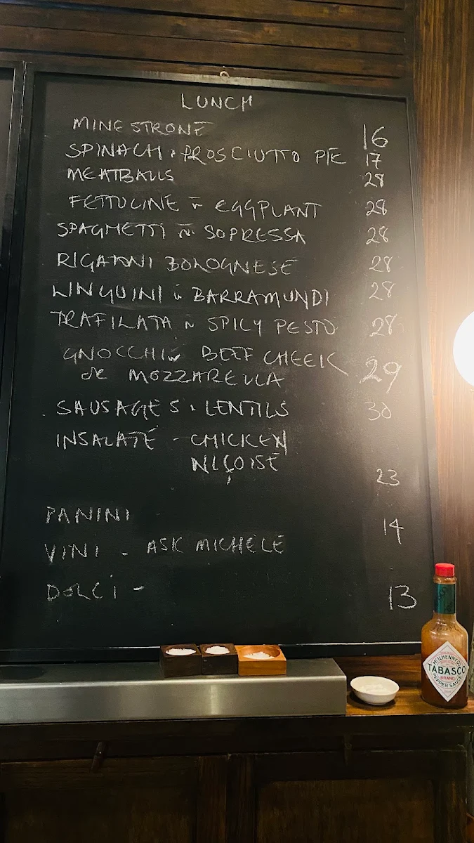 Menu, Speck