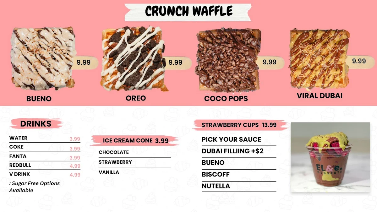Menu, El&e Desserts