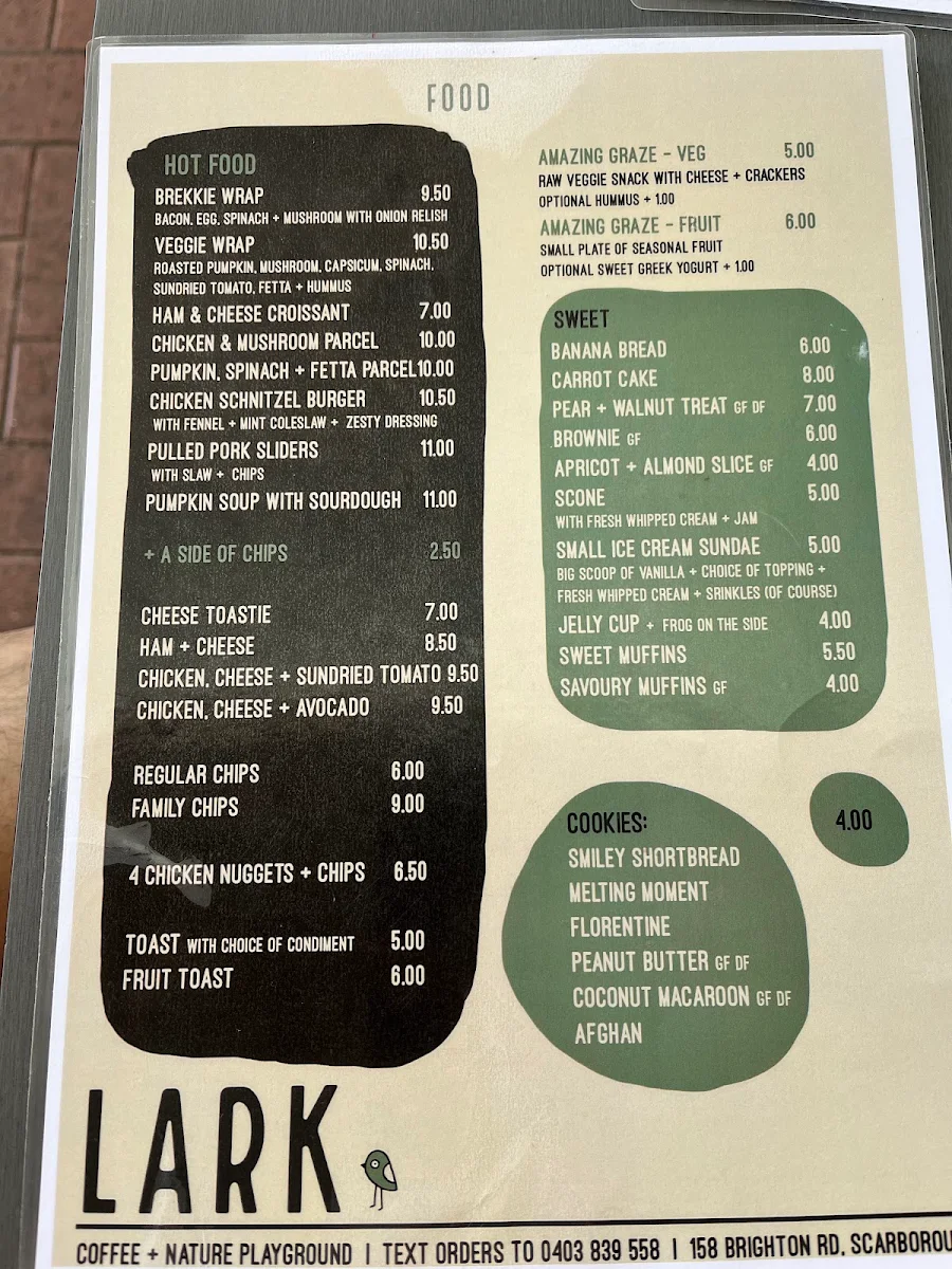 Menu, Lark