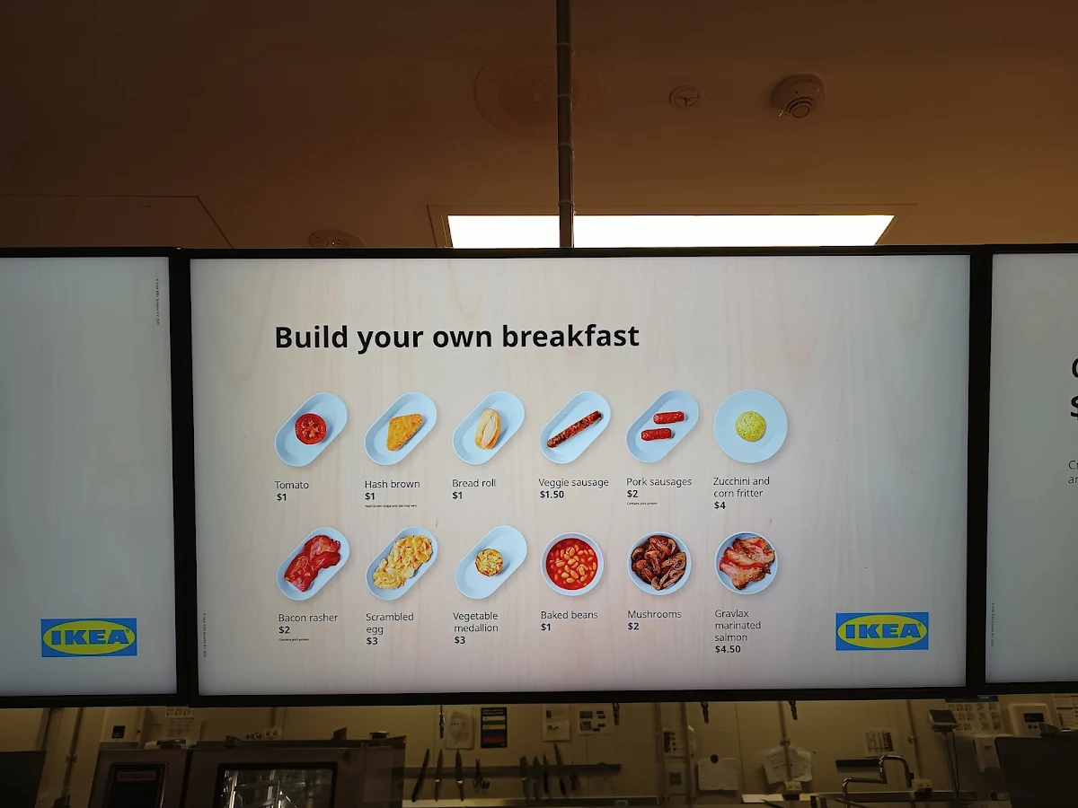 Menu, IKEA Restaurant