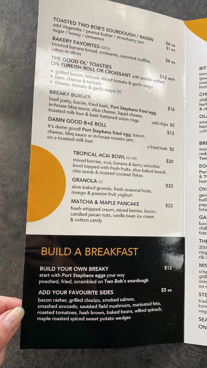 Menu, NICE CAFE NELSON BAY