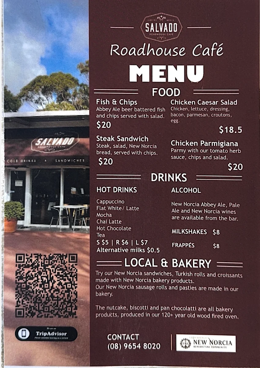 Menu, New Norcia Roadhouse
