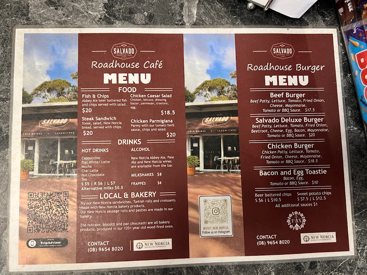 Menu, New Norcia Roadhouse