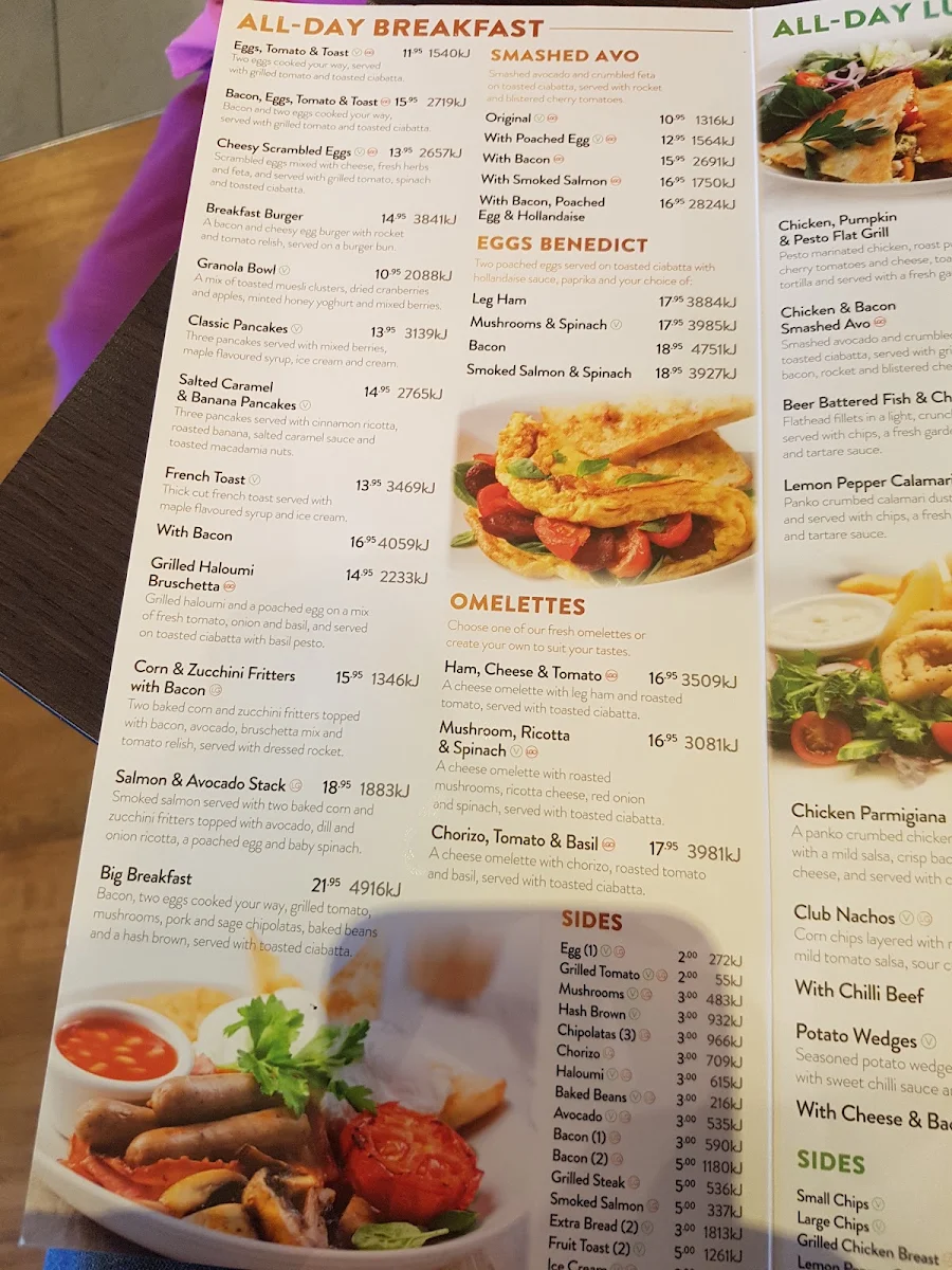 Menu, The Coffee Club Café
