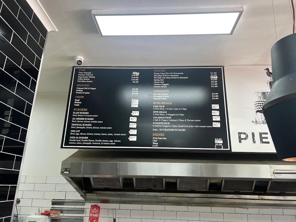 Menu, Pier151