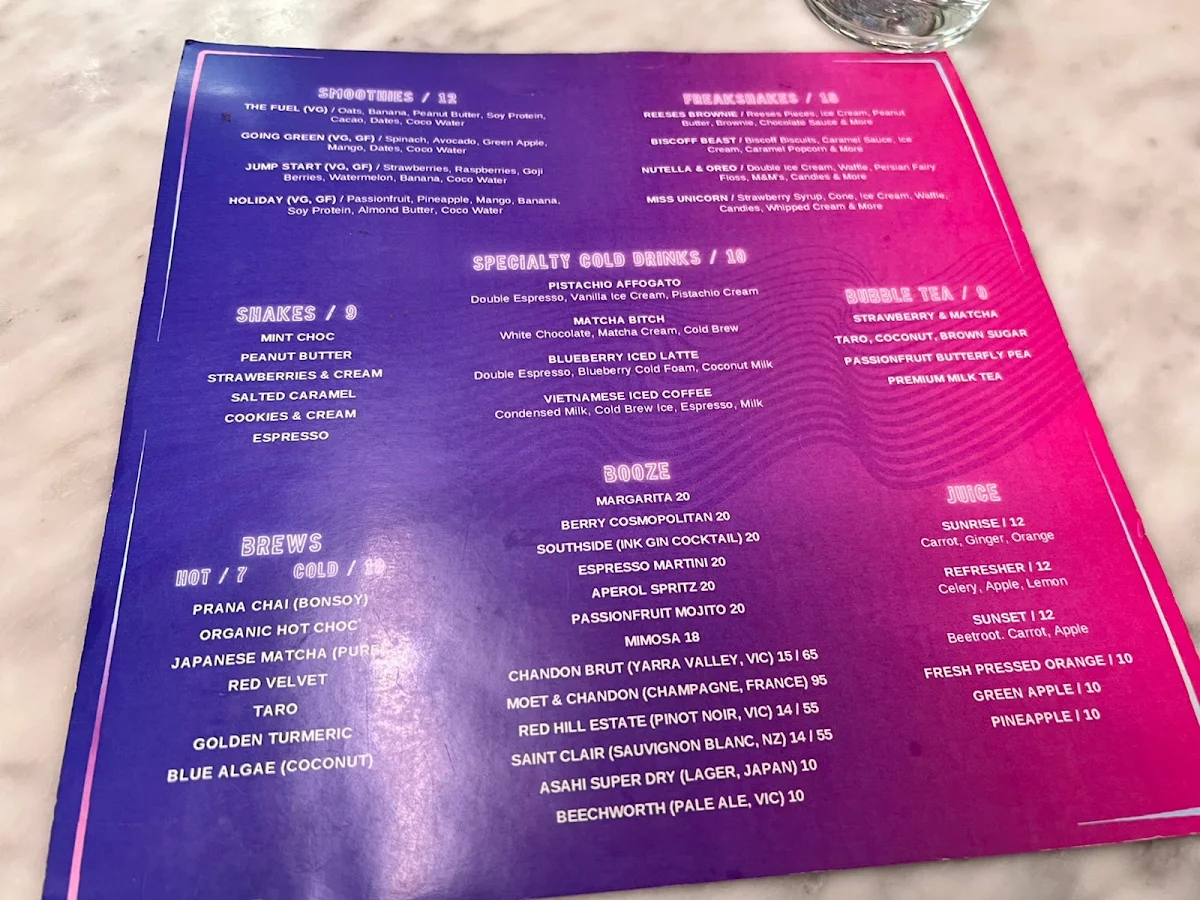 Menu, Brighton Soul