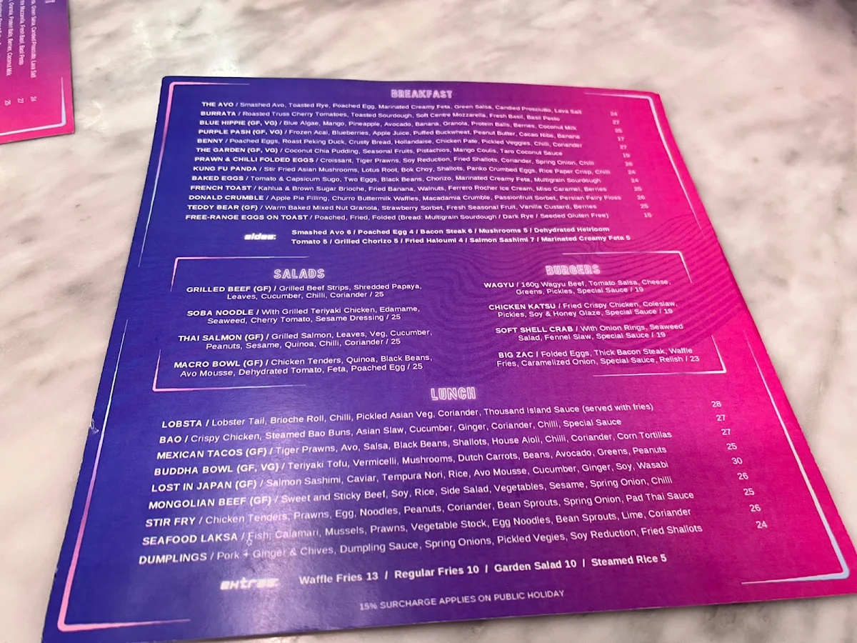 Menu, Brighton Soul