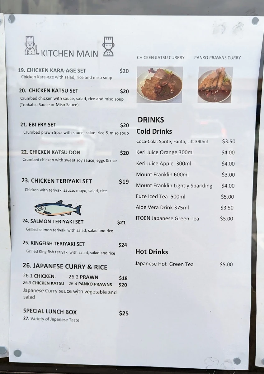 Menu, Sushiko Japanese Restaurant