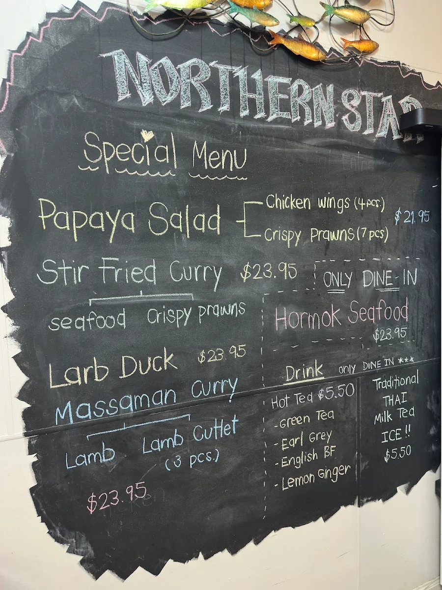 Menu, Northern Star Thai Restaurant