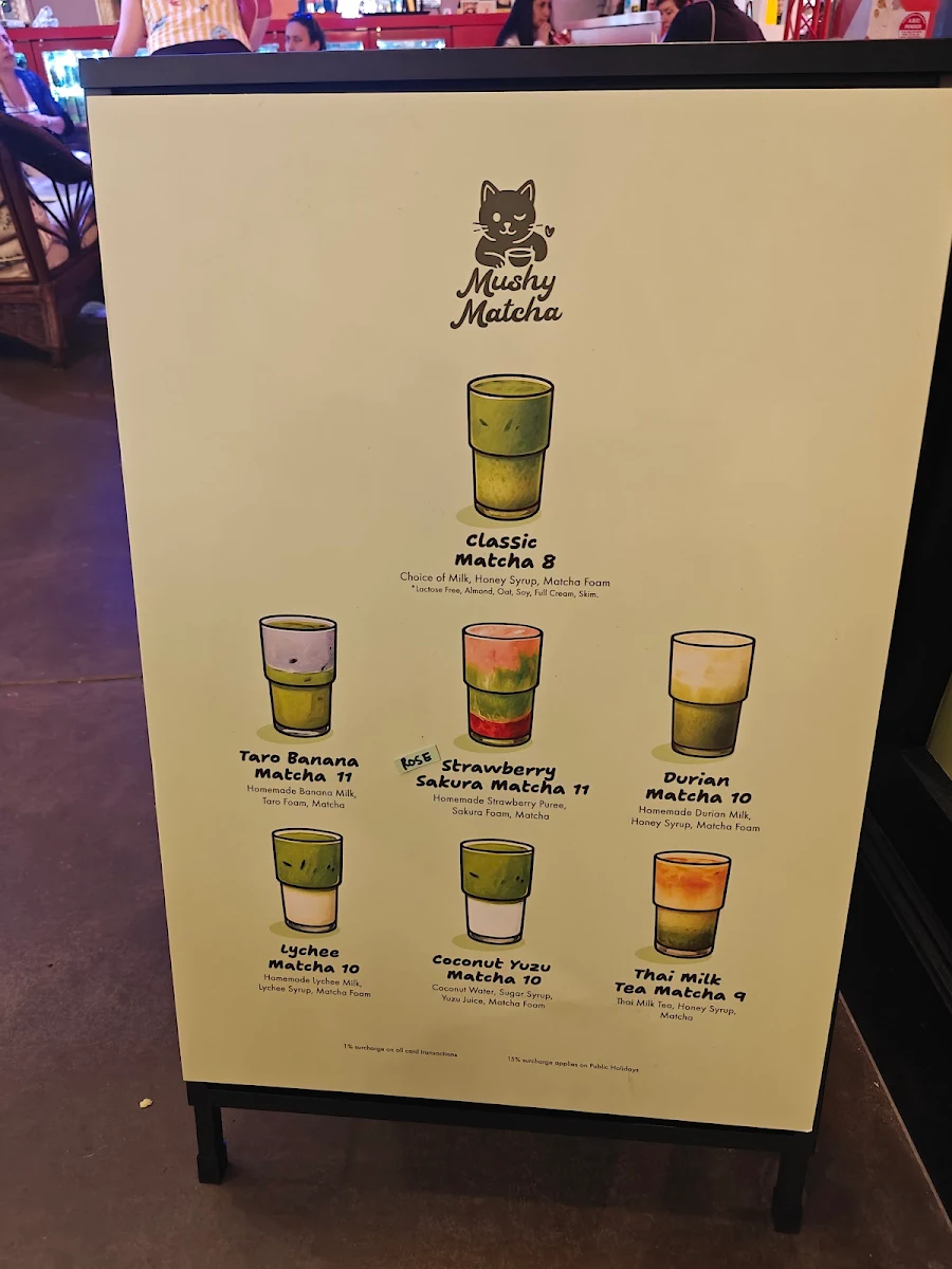 Menu, Mushy Matcha