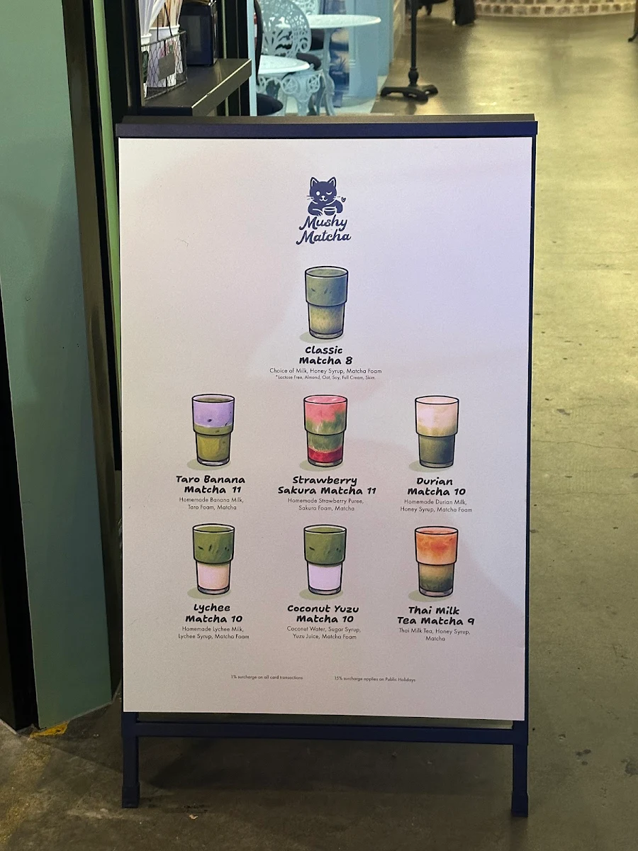Menu, Mushy Matcha