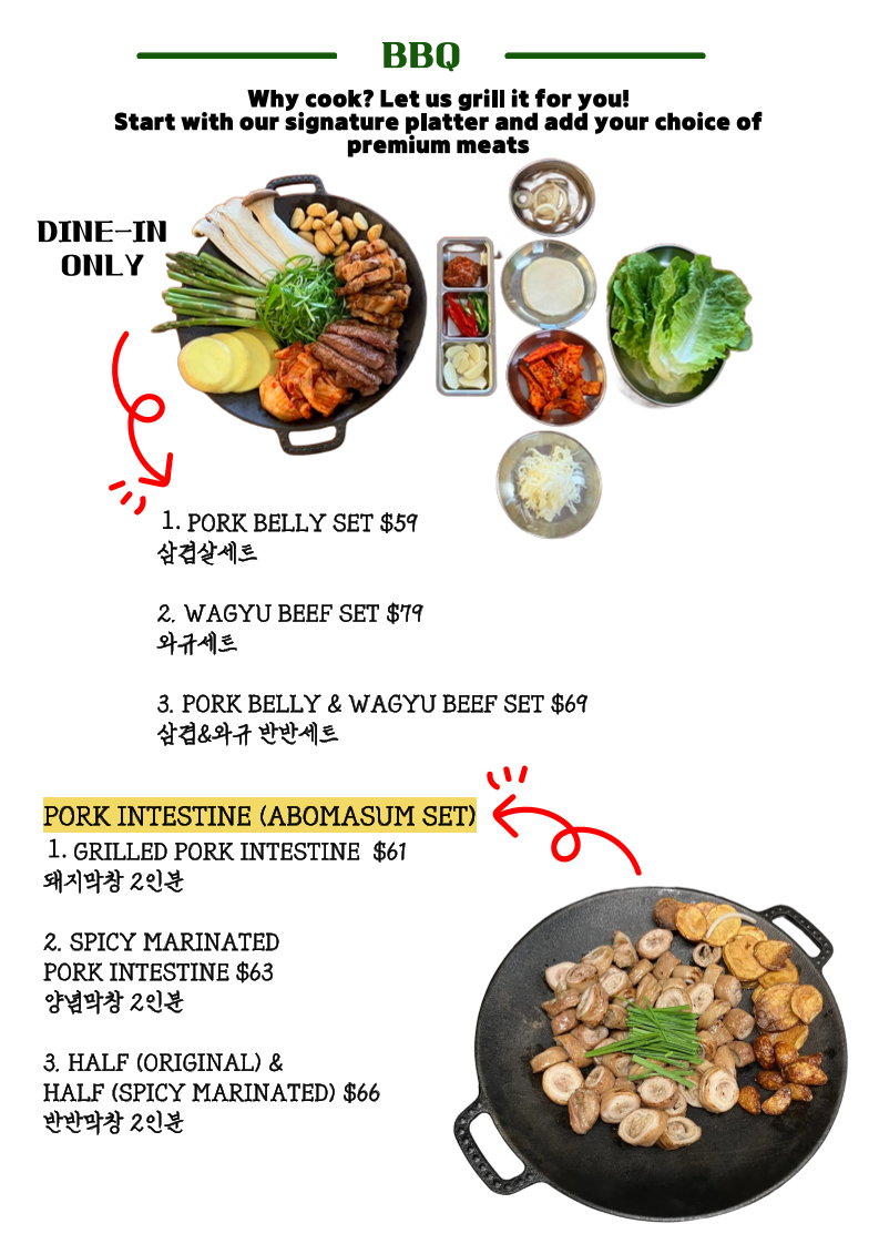 Menu, Shinpocha