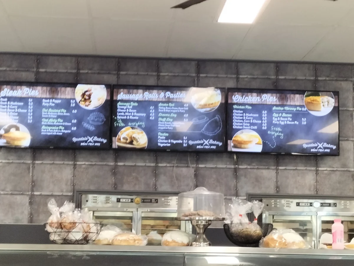 Menu, Rosedale Bakery