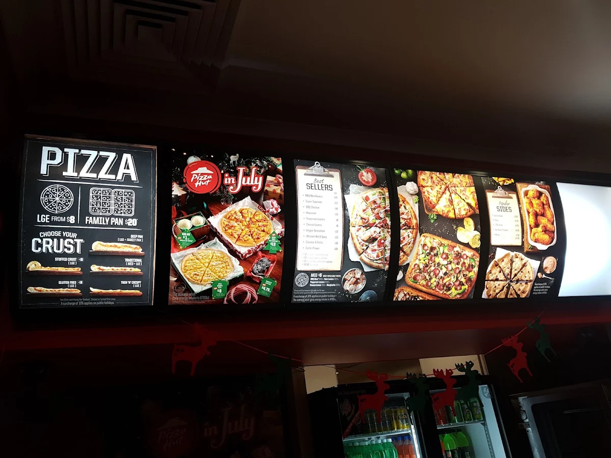 Menu, Pizza Hut Bankstown