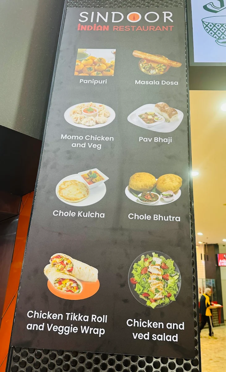 Menu, Sindoor Indian Resturant