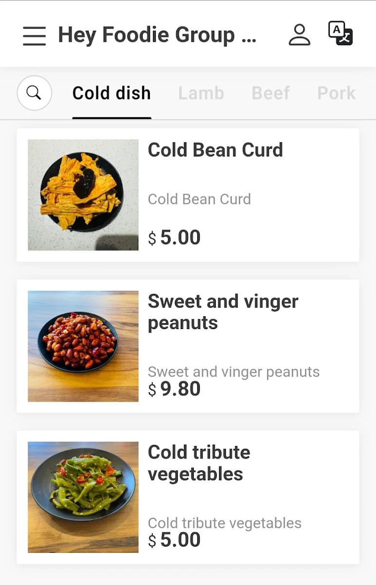 Menu photo 1