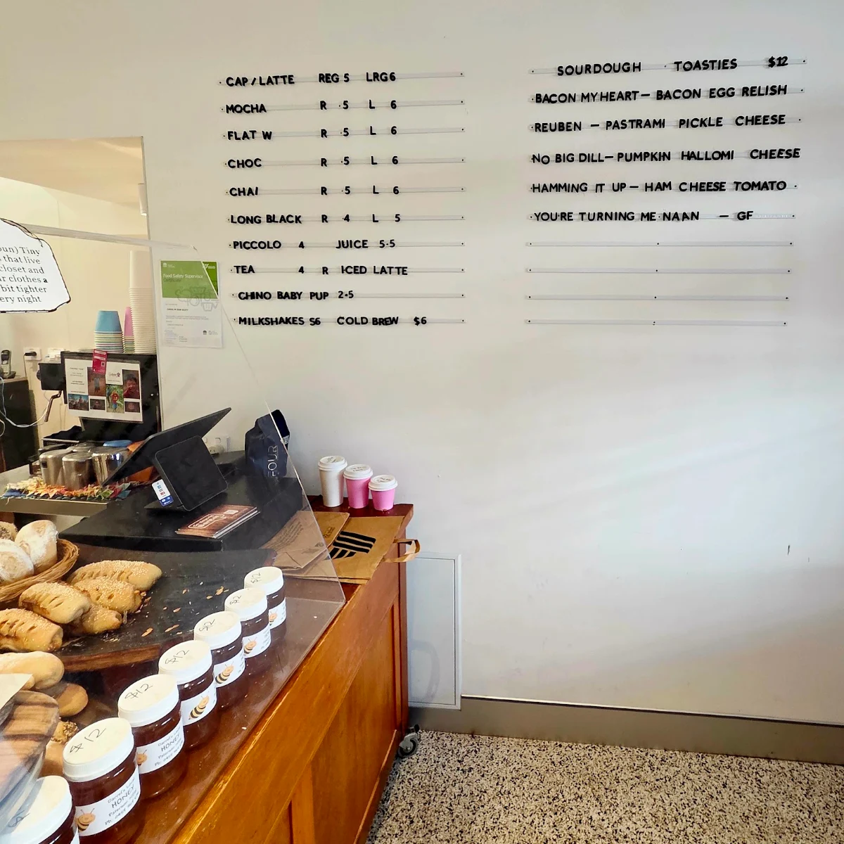 Menu, Lady Blackbird Sourdough & Pastry