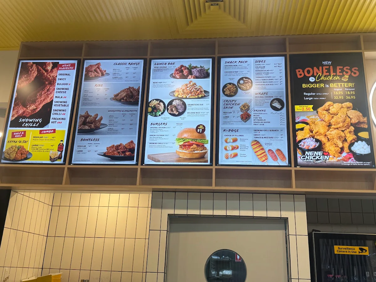 Menu, NeNe Chicken Parkmore Shopping Centre