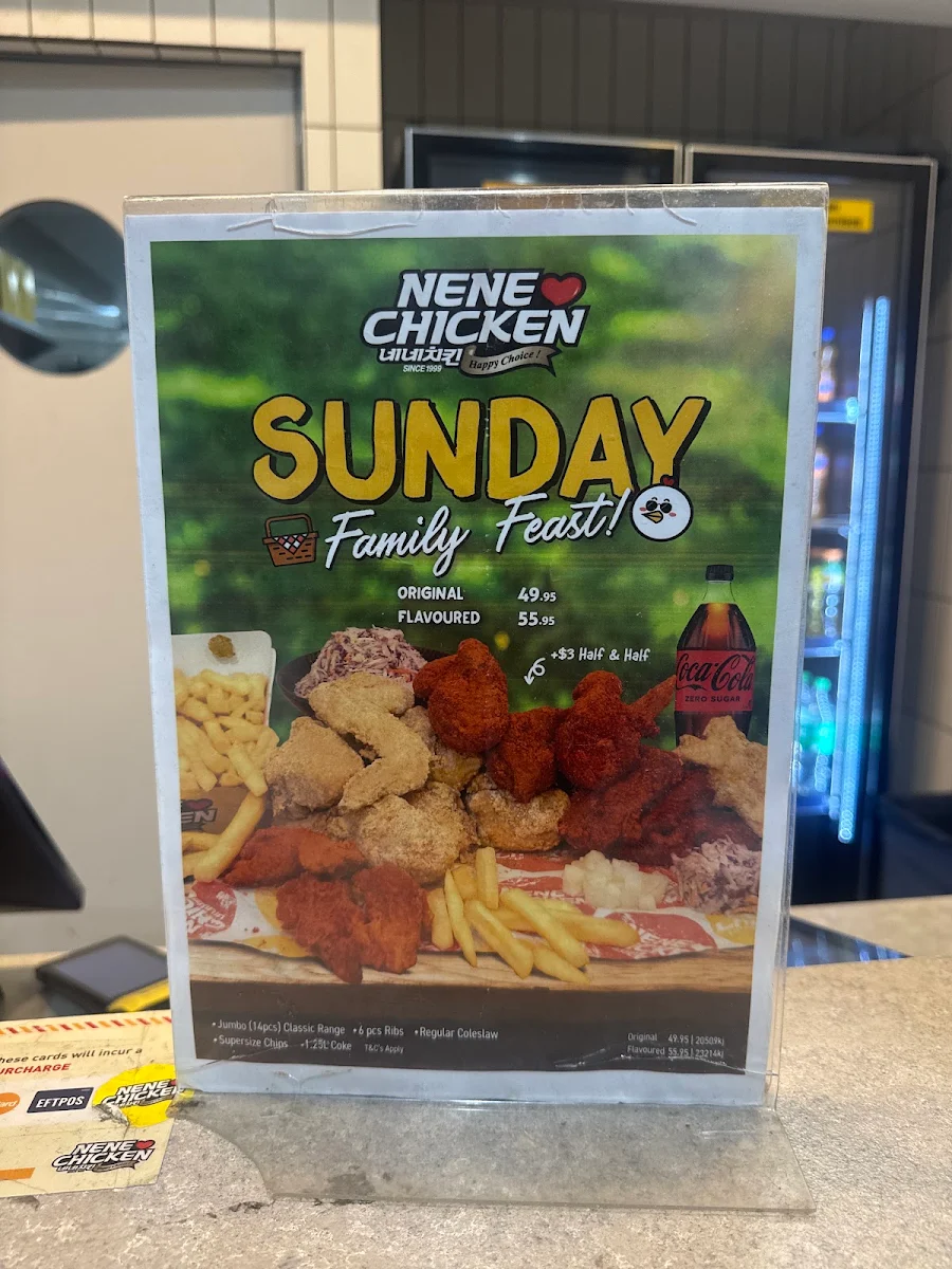 Menu, NeNe Chicken Parkmore Shopping Centre