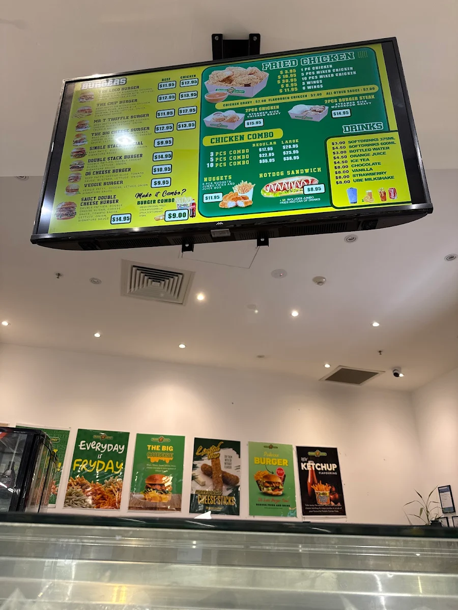 Menu, Potato Corner Cranbourne North
