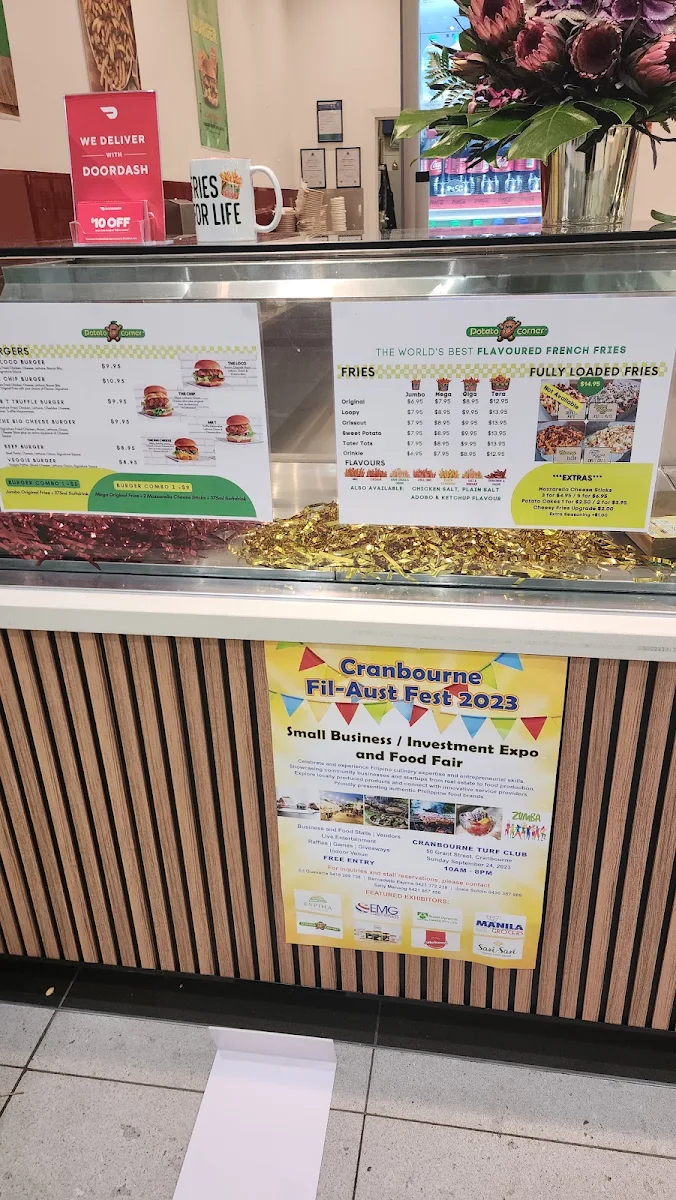 Menu, Potato Corner Cranbourne North