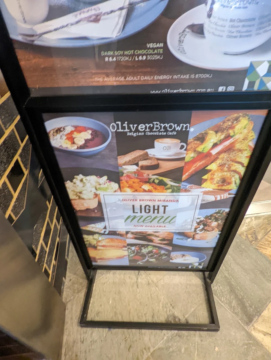 Menu, Oliver Brown