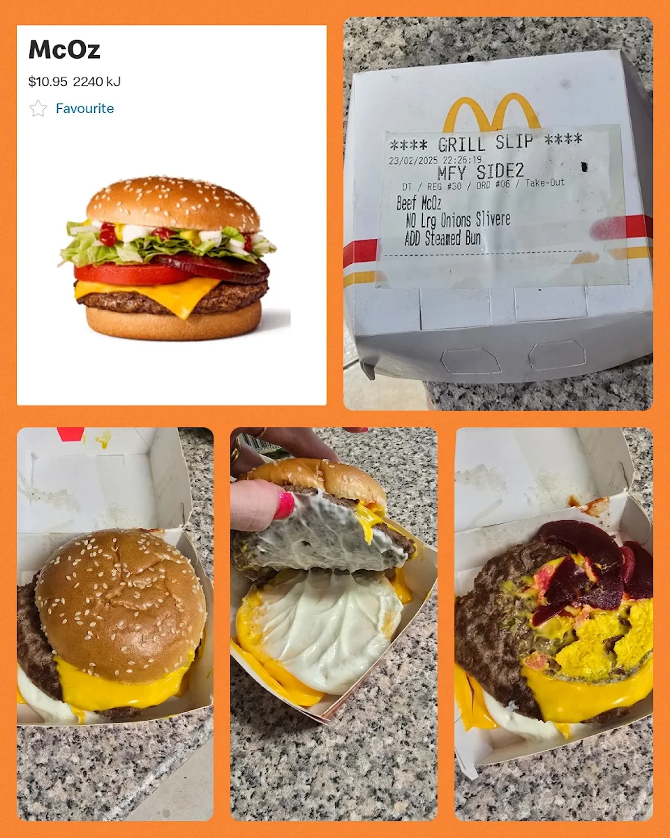 Menu, McDonald's Park Ridge
