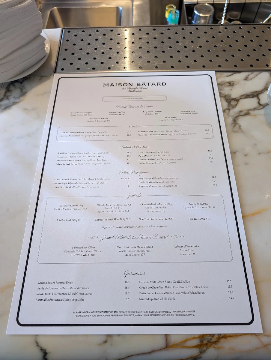 Menu, Maison Bâtard