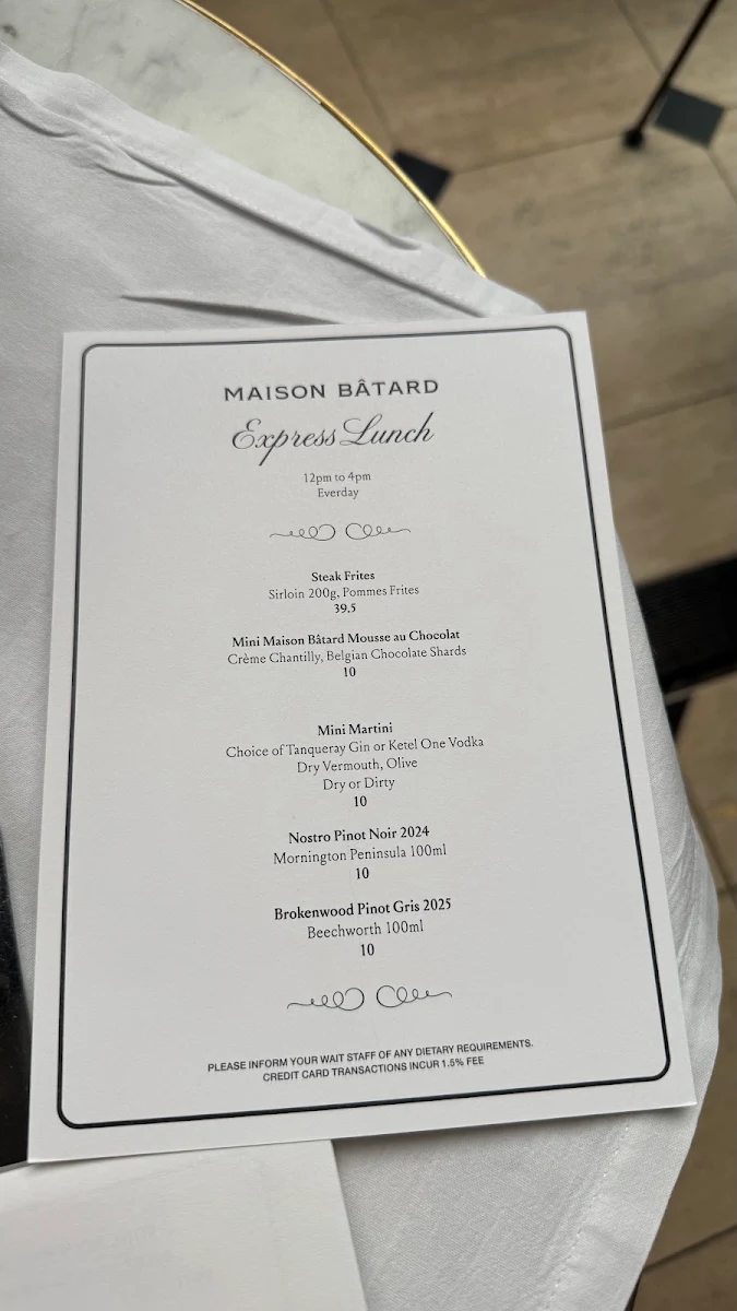 Menu, Maison Bâtard