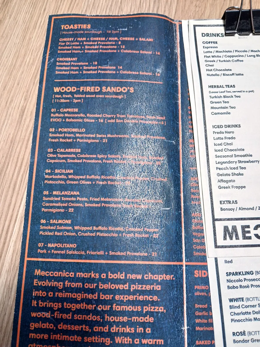 Menu, Meccanica