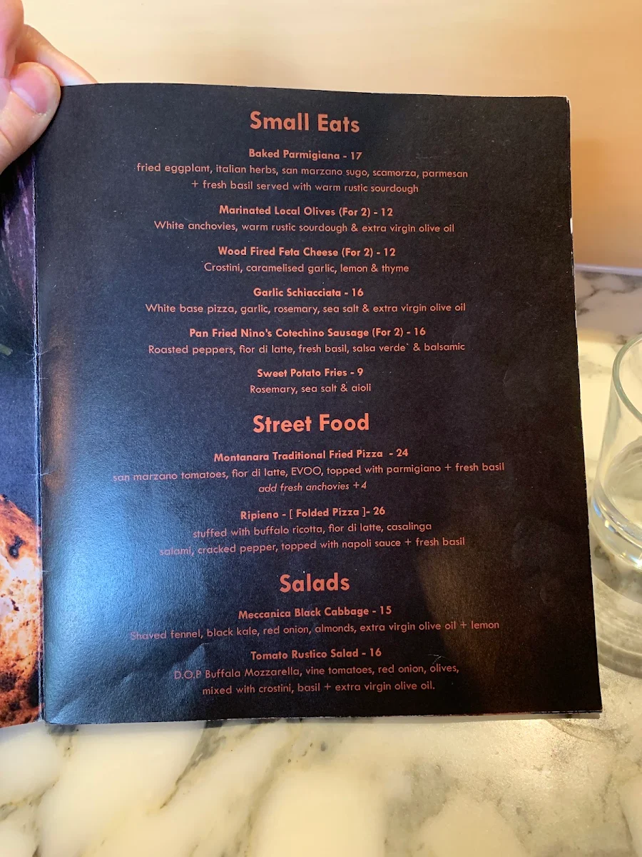 Menu, Meccanica