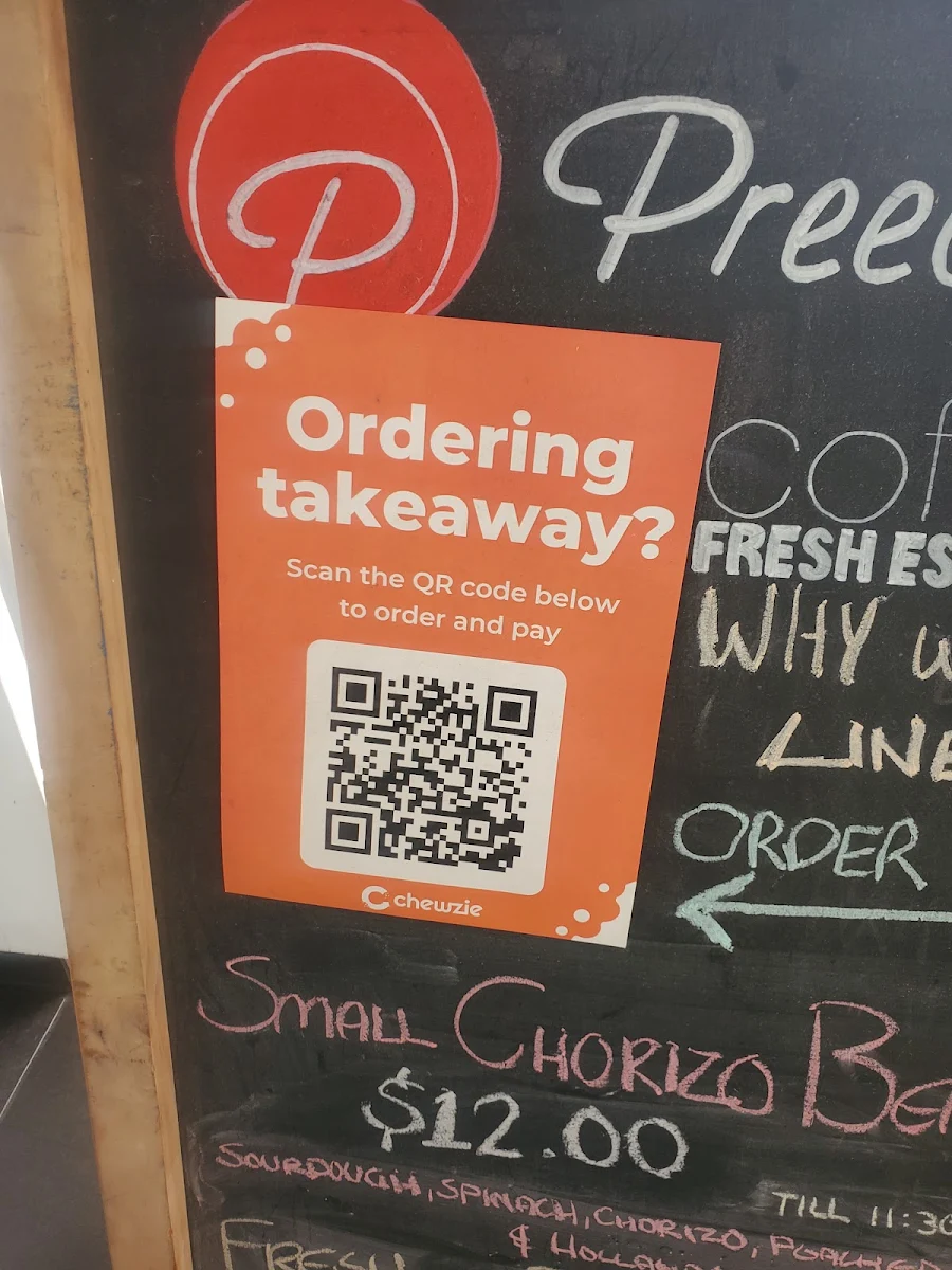 Menu, Preece's