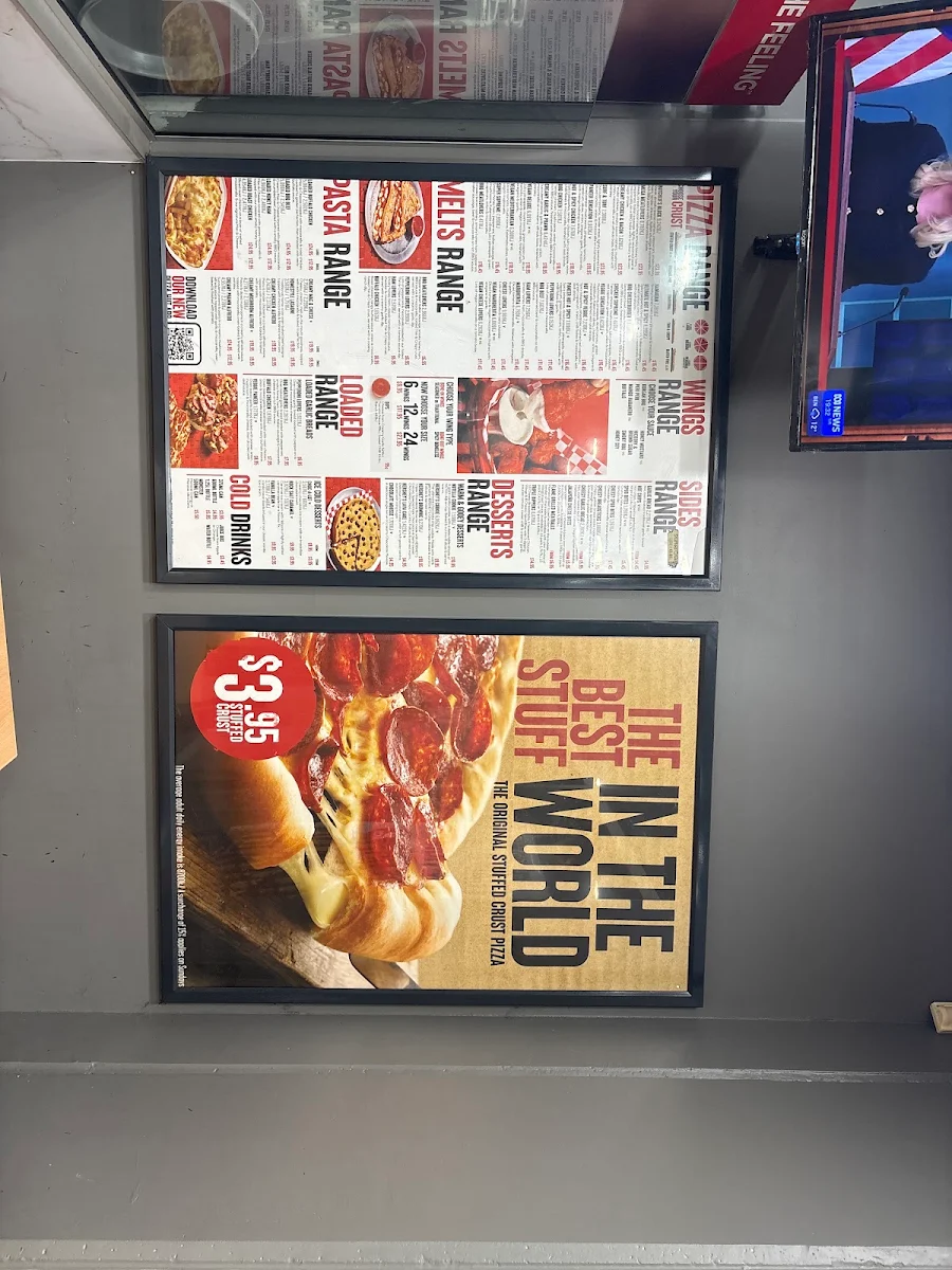 Menu, Pizza Hut