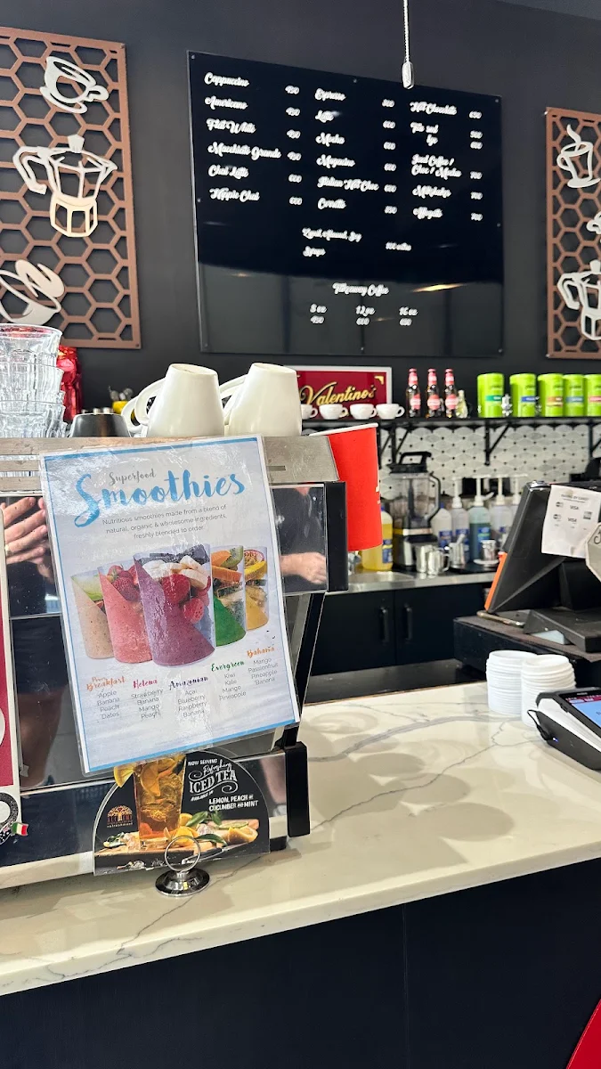 Menu, Valentino's Cafe