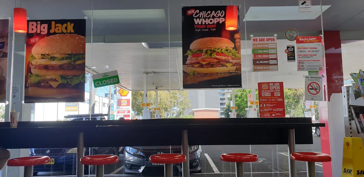 Menu, Hungry Jack's Burgers Moore Park