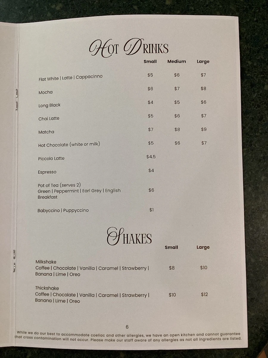 Menu, Oaky Creek Farm & Harvest Cafe | Scenic Rim
