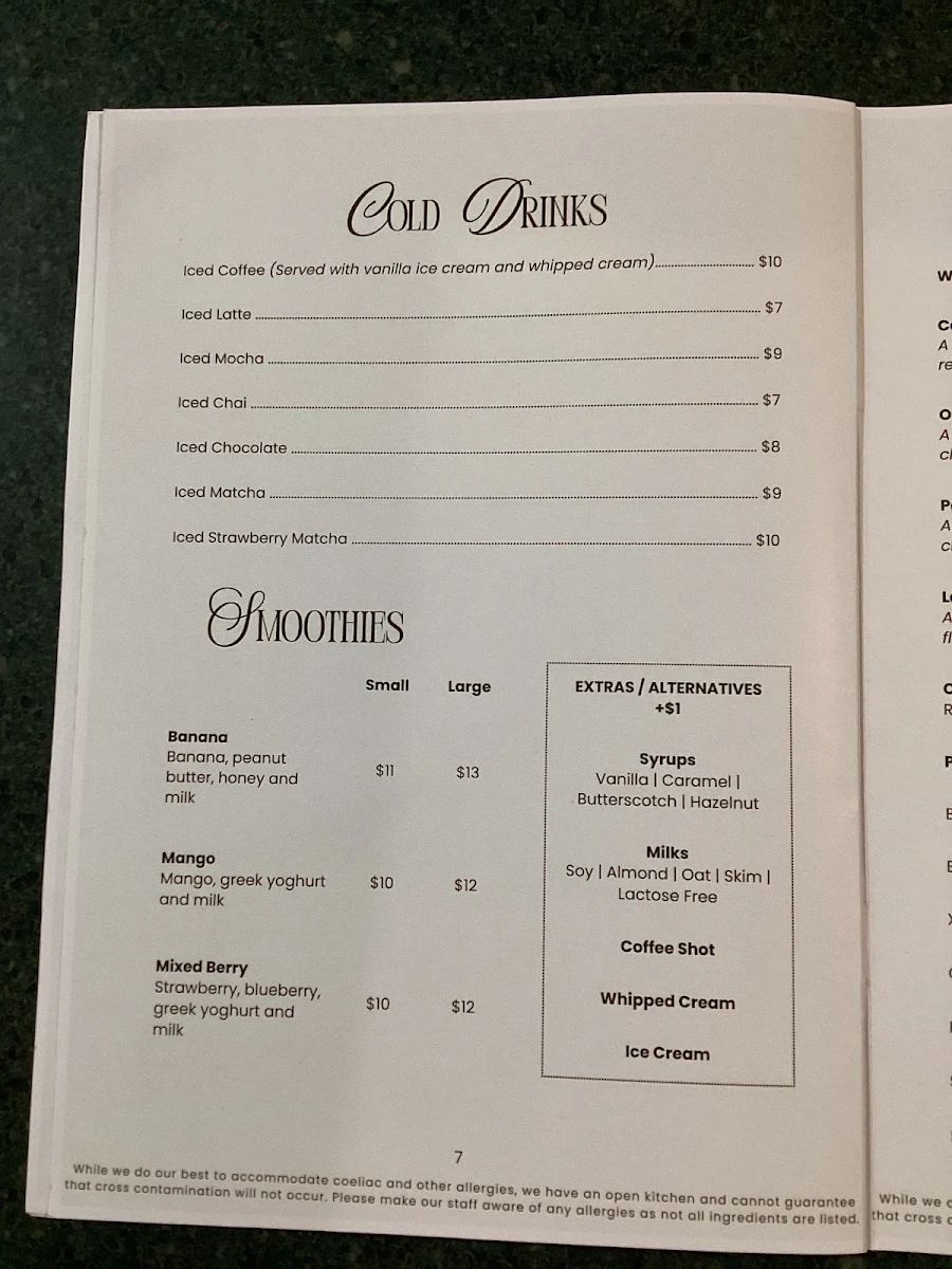 Menu, Oaky Creek Farm & Harvest Cafe | Scenic Rim