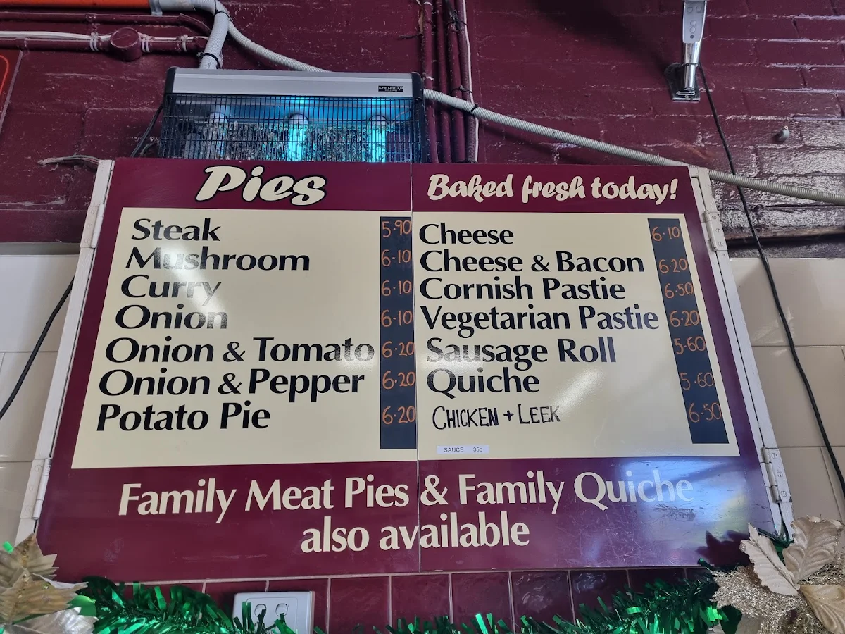 Menu, Bakers Choice